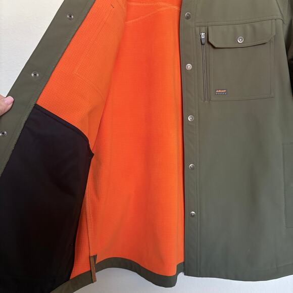 Ariat Men's Rebar DuraStretch Utility Softshell Shirt Jacket. GORPCORE Cowboy Lg - Picture 6 of 7